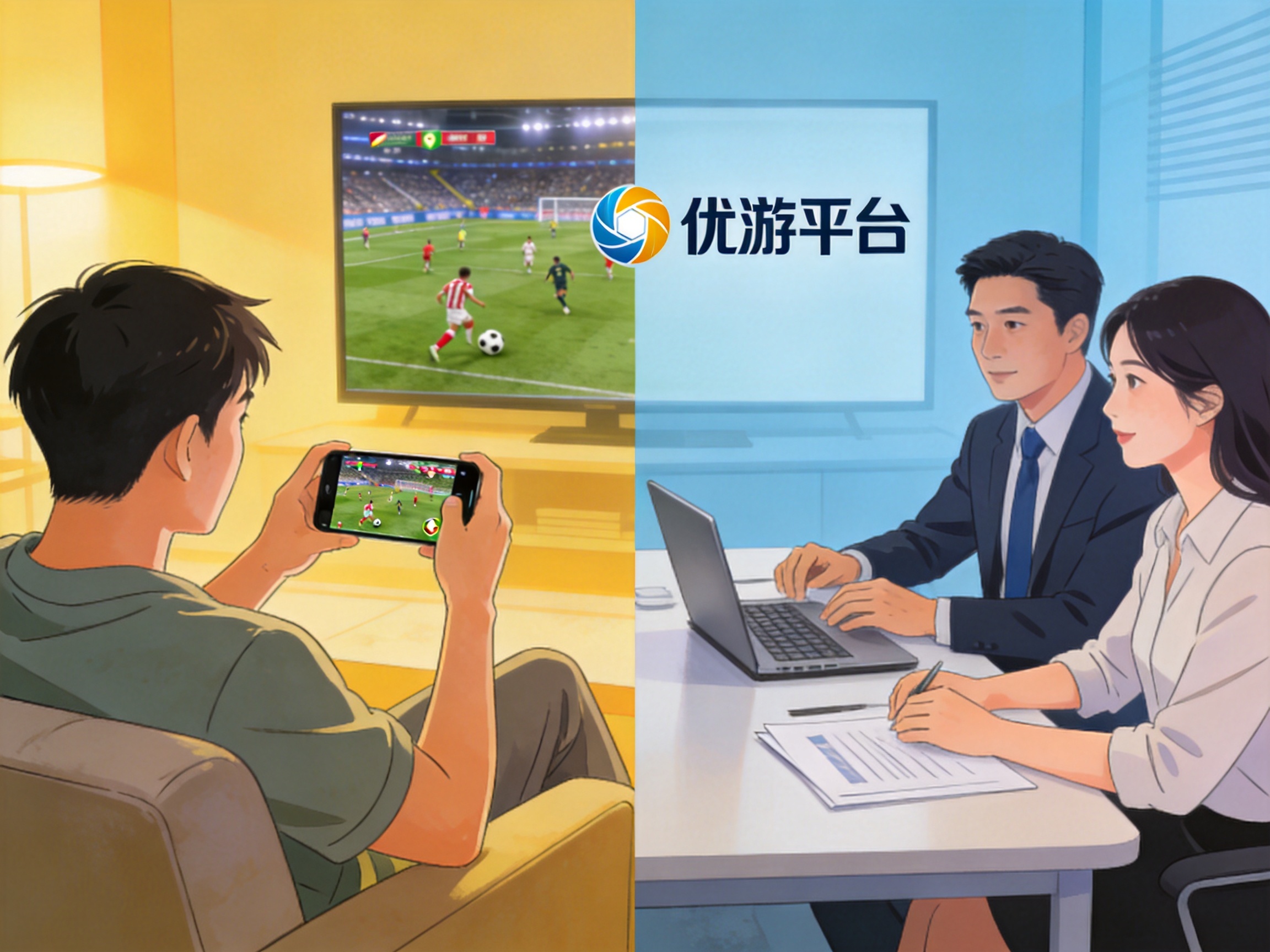 注册与代理合作说明模块配图，用于呈现平台两类入口的分工结构